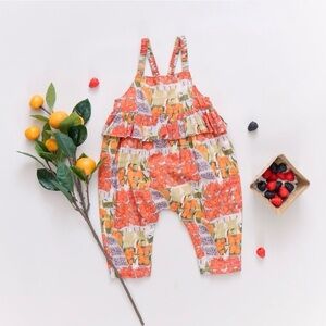 NWT Pink Chicken Berries & Oranges Jumpsuit